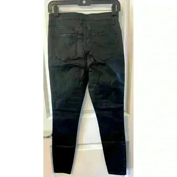 NWOT STS BLUE Leather look BLACK ELLIE HIGH RISE JEANS Size 27 - Picture 3 of 4